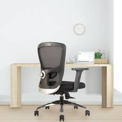 INNOWIN Jazz Legend Mid Back Ergonomic office chair with 4 way Adjustable lumber Support Mesh Office Adjustable Arm Chair