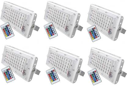 SG Flash Pack of 6 - 50 Watt Brick Ultra Bright lens Led Flood Light (RGB 50W) Flood Light Outdoor Lamp