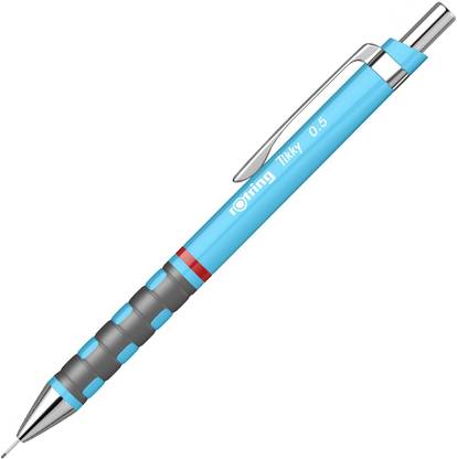 rotring Tikky Neon Blue Plastic Body 0.5mm Lead, Click Mechanism Mechanical Pencil