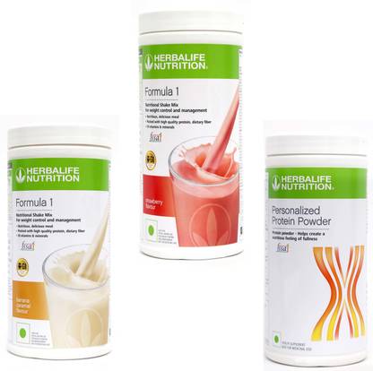 HERBALIFE Formula 1 Shake Banana+ Strawberry with Protein Powder 400 Gram Whey Protein