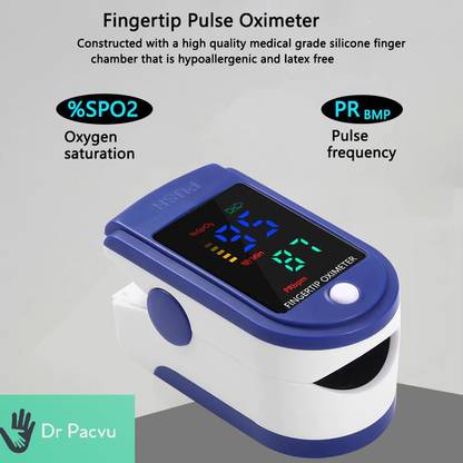Dr Pacvu Smart Pulse Oximeter X004C (Premium) Fingertip Oxygen Saturation Monitor Pulse Oximeter