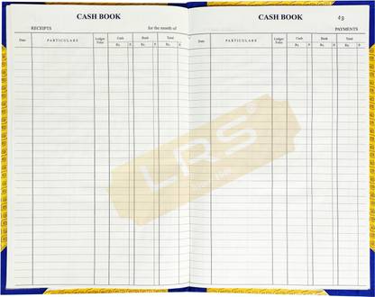 LRS Bank Column Cash Book - 60 Pages - Hard Bound 2-Part Bank Column Cash Book
