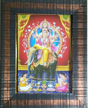 Framania Lord Shree Vishwakarma Ji Religious Wood Photo Frames Religious Frame