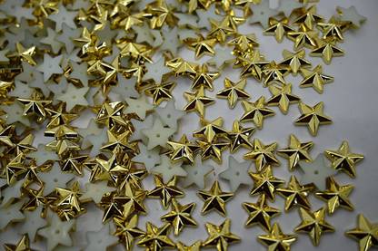 Asiatic Gold Star Shape Rivets Fancy Button 100 Pcs Rivet