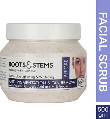 Roots & Stems Anti Pigmentation & Tan Removal Body Scrub For Radiance Lightening Smooth Skin Scrub