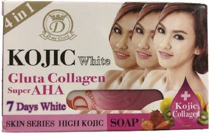 D.NE GOLD KOJIC GLUTA COLLAGEN SUPER AHA 7DAYS WHITE (SKIN SERIES HIGH KOJIC) SOAP 160G