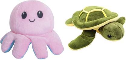 DTSM Collection 2 Soft Toy Combo Octopus - 12 cm And Turtle - 30 cm