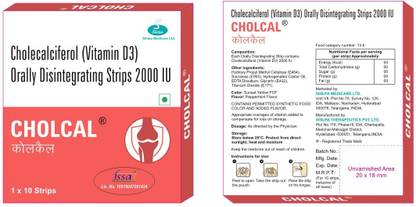 Cholcal Cholecalciferol Orally Disintegrating Strips 2000 IU Vitamin D3
