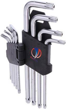 Mass Pro Torx Star 9Pcs L Type Small Double-End Wrench Set Torx Star Spanner Key Set Allen Key Set