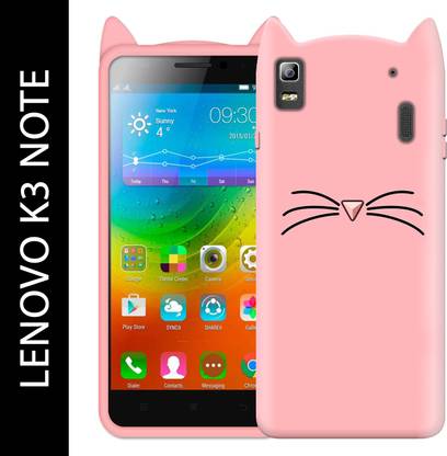 Qyist Back Cover for Lenovo K3 Note | Soft Design | 3D Ear Kitty Case | Cat Back Cover For Girls