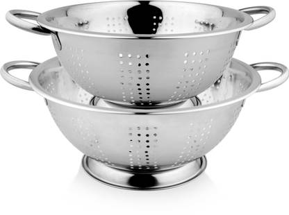 URBAN SPOON Stainless Steel Colander, Strainer, Sieves 3500 ml - 26 cm, 2350 ml - 24 cm Colander