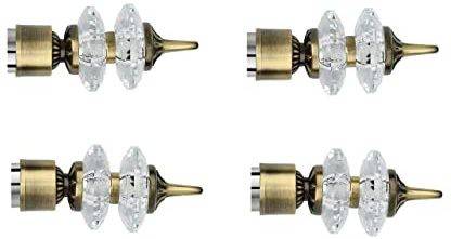 Ferio Gold, White Curtain Knobs Metal