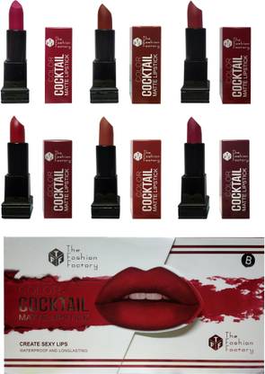 The Fashion Factory Matte Lipstick Water Proof and Long Lasting Set B