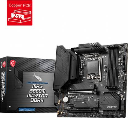 MSI MAG B660M MORTAR DDR4 LGA 1700Socket Micro-ATX Intel B660 Chipset DDR4 Motherboard for Desktop