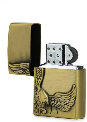 Skyble Eagle Cigarette Windproof Pocket Lighter (Golden) Eagle Cigarette Windproof Pocket Lighter (Golden) Pocket Lighter