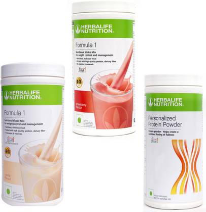 HERBALIFE Formula 1 Shake Vanilla + Strawberry Protein Powder 400 Gram Plant-Based Protein