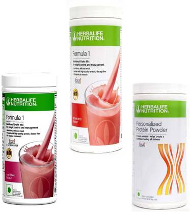 HERBALIFE Formula 1 Shake Rose kheer + Strawberry with Protein Powder 400 Gram Plant-Based Protein