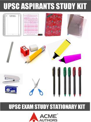 Upsc Exam Stationary Kit Useful For Study Plan