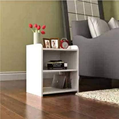 DIKUR BEDSIDE TABLE/ CORNER TABLE, WHITE Engineered Wood Bedside Table
