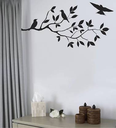 Aaradhya Collection Reusable DIY Designer Wall Stencil for Home Decor (Birds On Tree, 16 x 24 inch) A8706 Wall Stencil Stencil