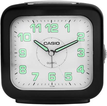 CASIO Analog Black, White Clock