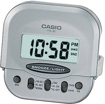 CASIO Digital Silver Clock