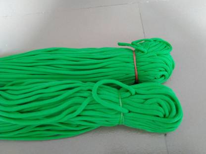 Craftniche Nylon Knot Macrame Beading Braided 4 mm Thread Cord (Set of 2 Parrot green)