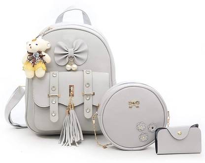 ENVATO women backpack combo in Grey color Backpack