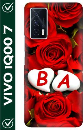 FULLYIDEA Back Cover for IQOO 7, Letter B, Alphabet B, Name B, Letter B With A, B Love A