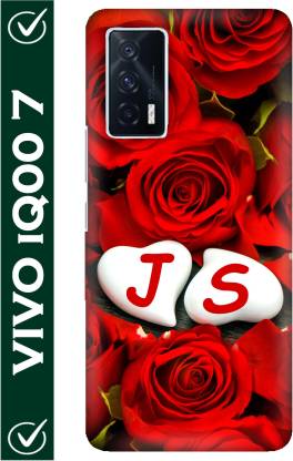 FULLYIDEA Back Cover for IQOO 7, Letter J, Alphabet J, Name J, Letter J With S, J Love S
