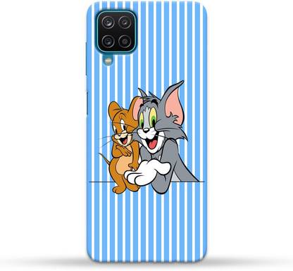 CustomEra Back Cover for Samsung Galaxy M12 (Tom Jerry Blue Checks Design)