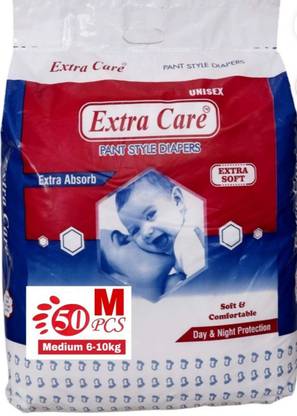Extra Care Extra Absorb Pant style Dipaers size (M) pack of 50pcs - M
