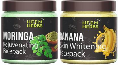 Heem and Herbs Moringa Banana Facepack pack of 2 Men & Women All Skin Types Face Wash