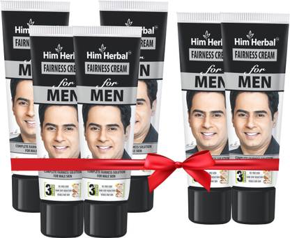 HIM HERBAL Men Fairness Cream For Daily Instant Glow and for Anti-Ageing| 4+2