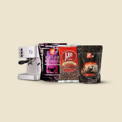 Leo Coffee Caffeine Espress Combo of Espresso Machine Combo