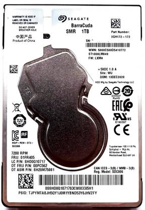 Seagate BARRACUDA 7200RPM 1 TB Laptop, All in One PC's . SATA Internal Hard Disk Drive (HDD) (ST1000LM049)