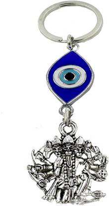 AFH Mahabali Panchamukhi Hanuman Evil Eye Good Luck Lucky Charm Protection Gift Key Chain