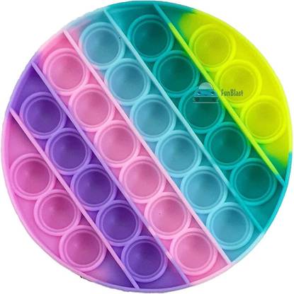 FunBlast Round Pop It Real Silicone Pop It Fidget Toy Bubble Toy for Kids