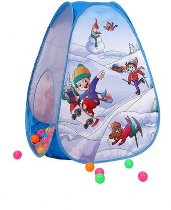 FunBlast Snow Ball Pool with 20 Colorful Balls-Foldable Igloo Pop up Playtent House