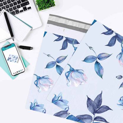 ODOD Poly packaging courier bag with Tamper proof self seal Sky flower design Security Bag