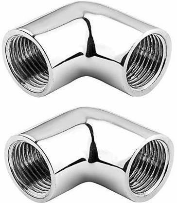 VicTac 1/2-Inch Brass Chrome Plated 90 Degree Elbow with Dual Internal Thread 2 pcs 1-Way 90 Degree Elbow Pipe Joint