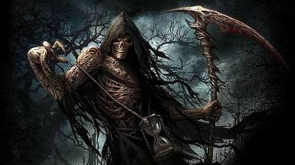 Grim Reaper Undead Fantasy Art Skull Matte Finish Poster Paper Print