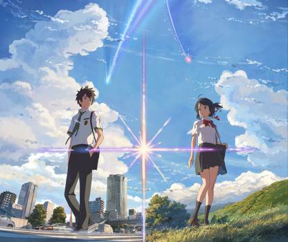 Kimi No Na Wa Your Name Japanese Anime Movie Matte Finish Poster Paper Print