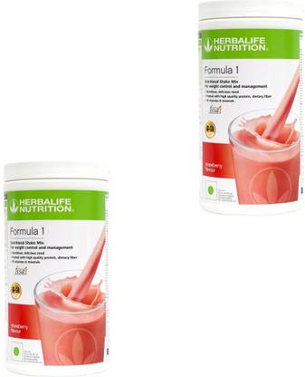 HERBALIFE Formula 1 Shake STRAWBERRY Flavour For Weight Loss 2 PCS Protein Shake