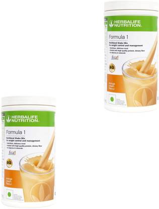 HERBALIFE Formula 1 Shake ORANGE Flavour For Weight Loss 2 PCS Protein Shake