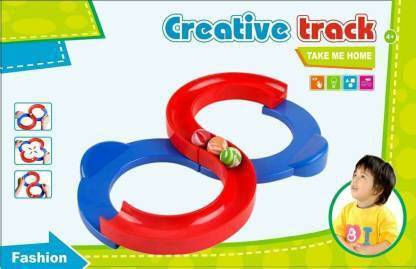 NAVRANGI 8 Shape Infinite Loop Interaction Creative Track Toy With 2 Bouncing Ball