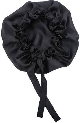 JEEBU Satin Silky Sleep Cap with Adjustable tie band Soft Night Hair Sleeping Bonnet Hair Accessory Set