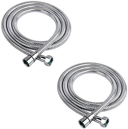 Bathberry Stainless Steel Flexible Shower Tube Chrome Finished (1 Meter) (Pack of 2 ) Pipe 0
