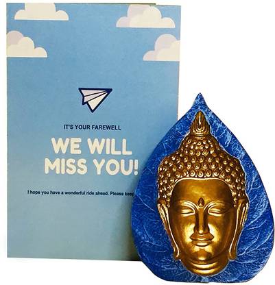 Northland Buddha & Card Farewell Gift Combo - Ideal Farewell Gift Decorative Showpiece  -  13 cm