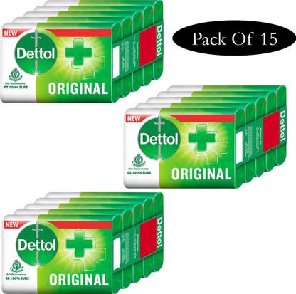 Dettol Original Germ Protection Bathing Soap bar, 75gm (15 x 75 g)